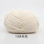 Hilo de algodón con leche de 4 cabos – 80% algodón, 20% fibra de leche | ~90 m (~98 yd) por madeja | Tejido a mano y a crochet