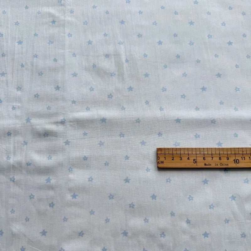 100% Cotton Blue Grid & Floral Print Fabric – 0.5, 1 or 2 Yards | DIY Quilting, Clothing & Home Decor