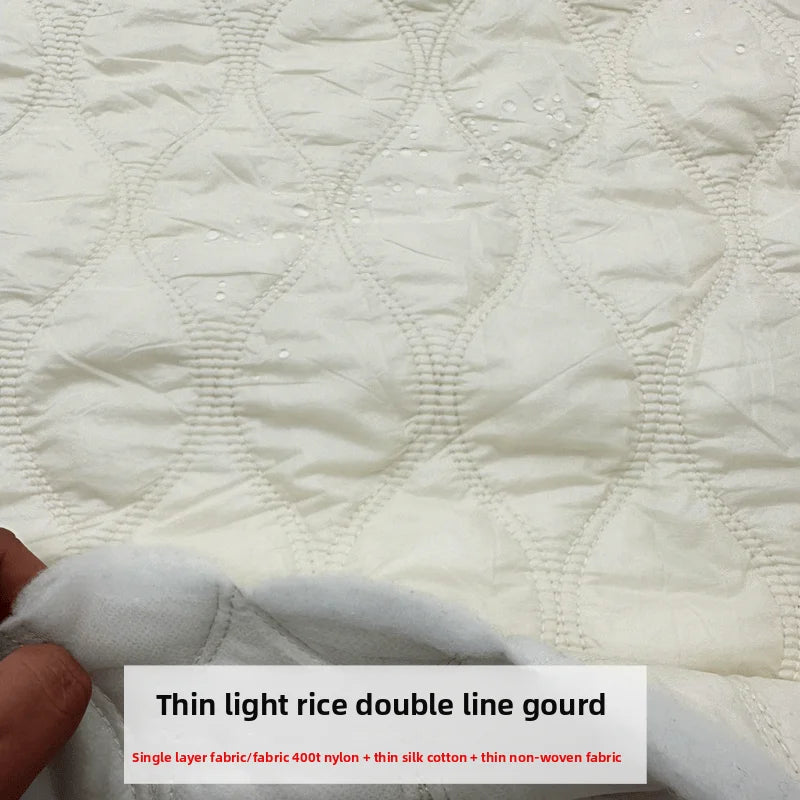 Quilted Lining Fabric by the Meter – 100cm x 145cm Polyester Sewing Cloth