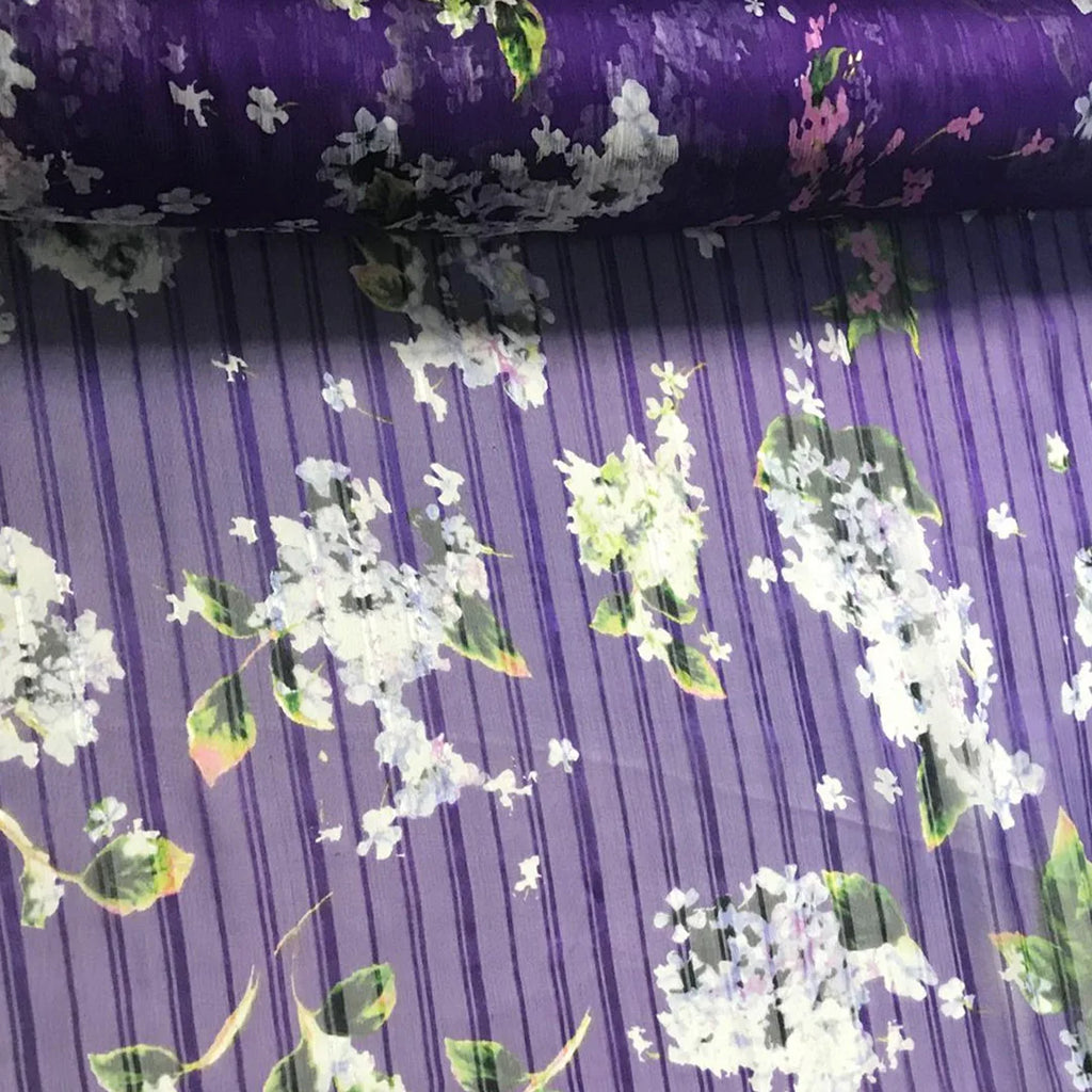 Floral Print Silk-Cotton Blend Fabric – 135cm Wide, 9-10mm | Dresses, Blouses & Luxury DIY Sewing