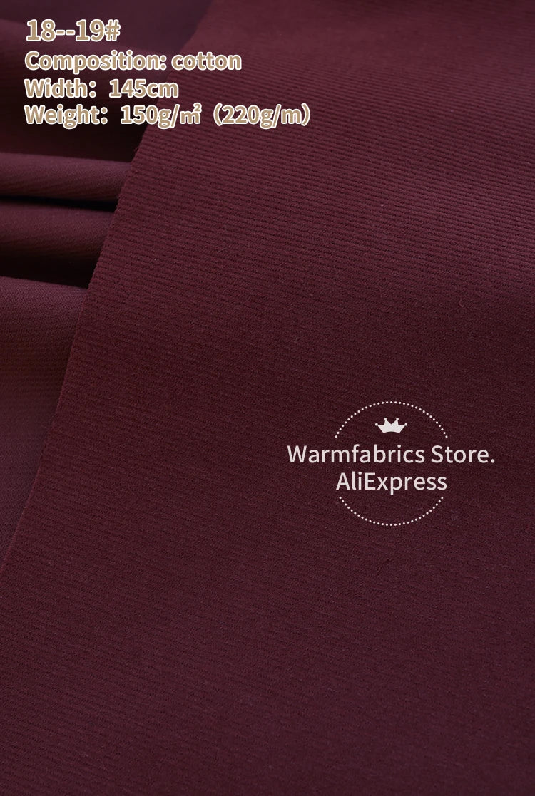 145*50cm/Pcs In Stock 21 Corduroy Fabric Cotton High Quality Plain Cotton Corduroy Fabric for Clothing
