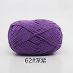 Hilo de algodón con leche de 4 cabos – 80% algodón, 20% fibra de leche | ~90 m (~98 yd) por madeja | Tejido a mano y a crochet