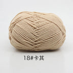 Hilo de algodón con leche de 4 cabos – 80% algodón, 20% fibra de leche | ~90 m (~98 yd) por madeja | Tejido a mano y a crochet