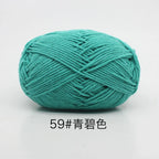Hilo de algodón con leche de 4 cabos – 80% algodón, 20% fibra de leche | ~90 m (~98 yd) por madeja | Tejido a mano y a crochet