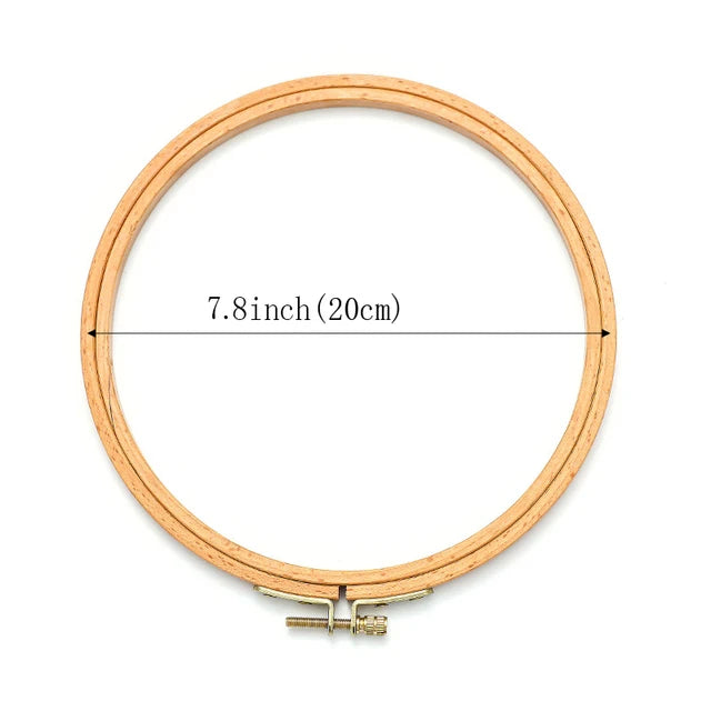 Round Bamboo Embroidery Hoops — Set of 10 (3–12 inch)