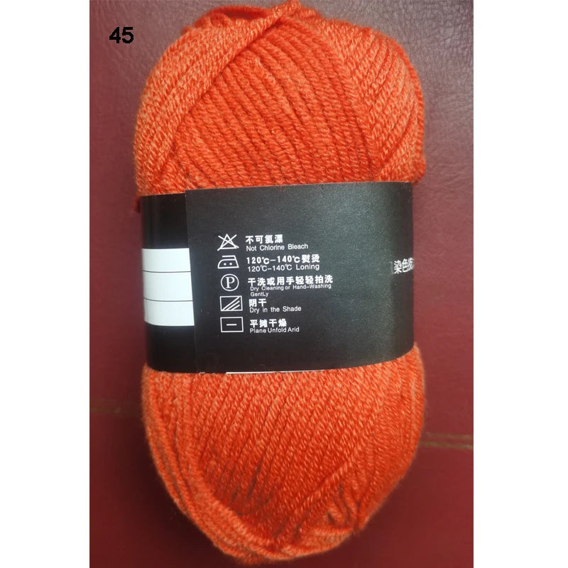 4-Ply Milk Cotton Knitting Yarn – 80% Cotton Blend | 40-50g Skein for Crochet, Sweaters & Amigurumi