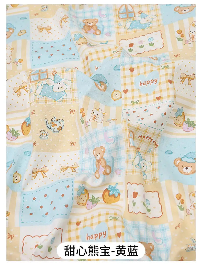 Floral Printed Rustic Style 100% Cotton Fabric – 63" Wide | Bedding, Curtains, Children’s Dresses & DIY Sewing (3 Sizes)