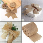 Natural Burlap Jute Ribbon Roll – 8 Widths & 2 Lengths | Gift Wrapping, Crafts, Wedding & Home Décor