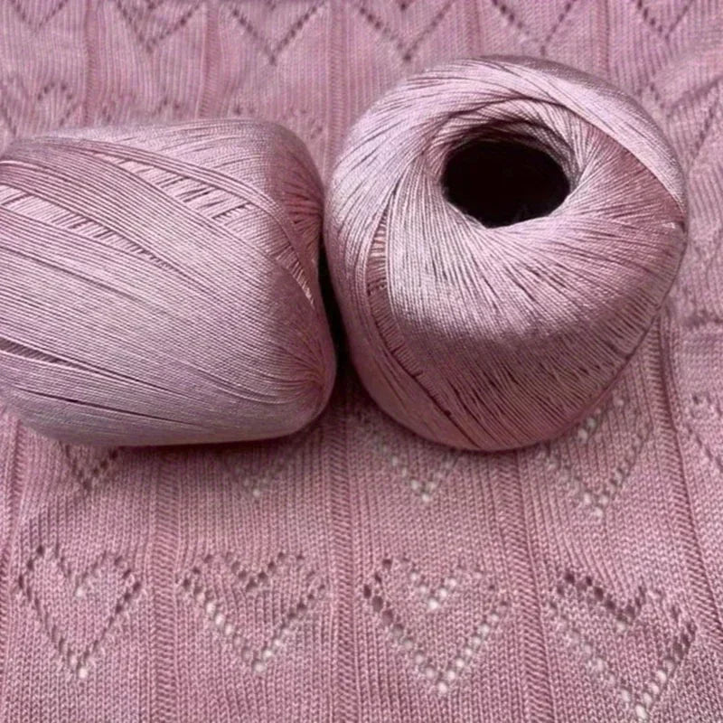 Hilo de Algodón de Seda - Hilo Fino para Ganchillo, Suéteres de Punto, Chales, Bufandas y Manualidades, Hilo Suave y Duradero 50g/unidad