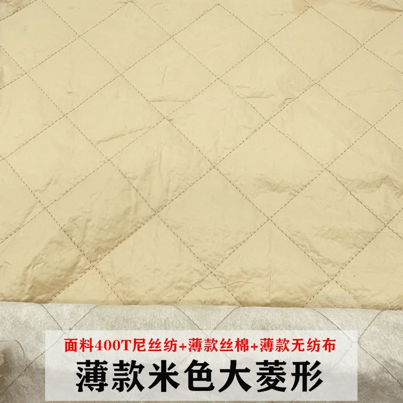 Quilted Lining Fabric by the Meter – 100cm x 145cm Polyester Sewing Cloth