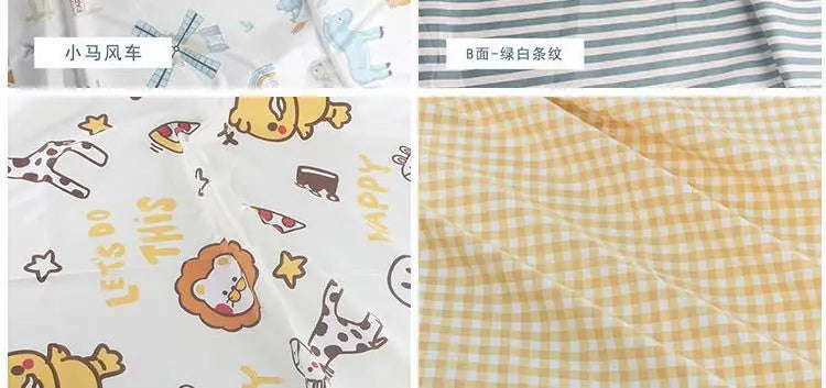 Pure Cotton AB Face Fabric – Cartoon Printed for Baby & Children's Clothing, Bedding & Quilting