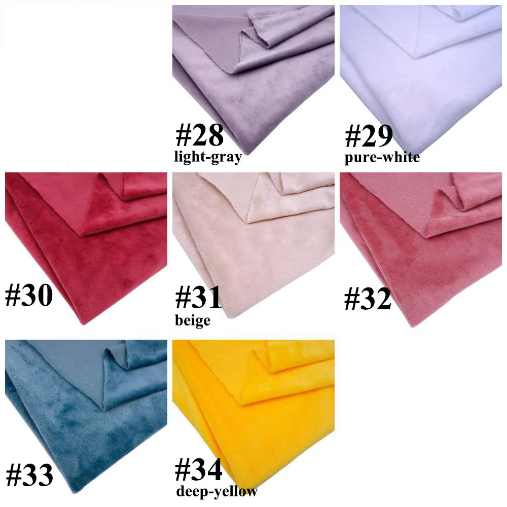 Minky Plush Fabric – Soft Solid Color Fleece for Quilting, Toys, Dolls & Home Textiles (Sold by the Meter, 160cm Wide)