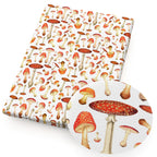 Mushroom & Animals Print Cotton Fabric — 50×145cm Half Meter | Quilting & Patchwork