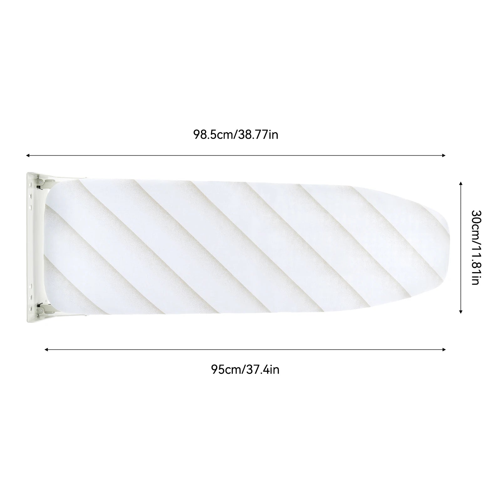 Foldable Wall-Mounted Ironing Board – Space-Saving Steel & Cotton Pressing Board for Home, Laundry & Sewing Room