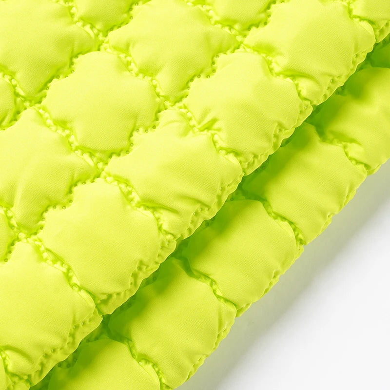 Quilted Bubble Grid Fabric by the Yard – 54" Wide Embossed Sewing Cloth