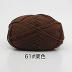 Hilo de algodón con leche de 4 cabos – 80% algodón, 20% fibra de leche | ~90 m (~98 yd) por madeja | Tejido a mano y a crochet