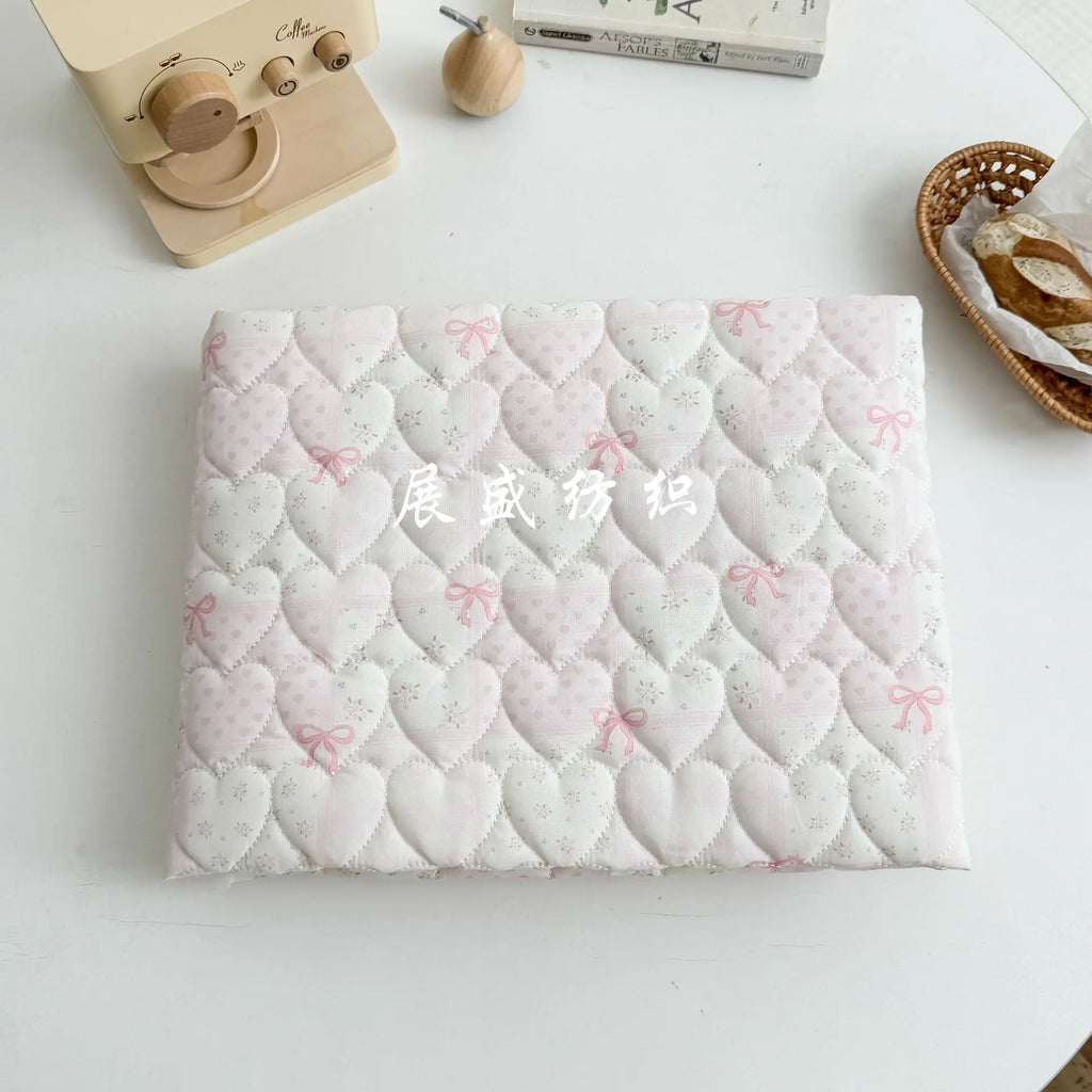 40s Quilted Cotton Plaid & Floral Fabric – 55" Wide | Autumn Winter Jackets, Coats & Bags (Sold by the Meter)