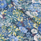 145cm Floral Cotton Poplin Fabric, 50cm Piece