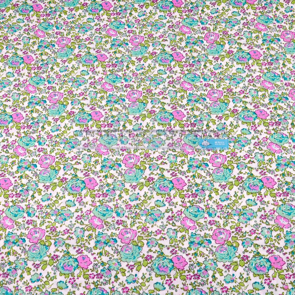 Floral Print 100% Cotton Quilting Fabric – 150cm Wide, 90g/m² | Patchwork, Baby Sewing & DIY Crafts