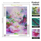Kits de pintura de diamante, manualidades DIY, kits DIY para principiantes, flor, bordado de diamante redondo completo, artesanía, arte de diamante