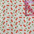 Cartoon Print Pure Cotton Twill Fabric – 50cm x 160cm (19.7" x 63") – Watermelon, Cherry & More