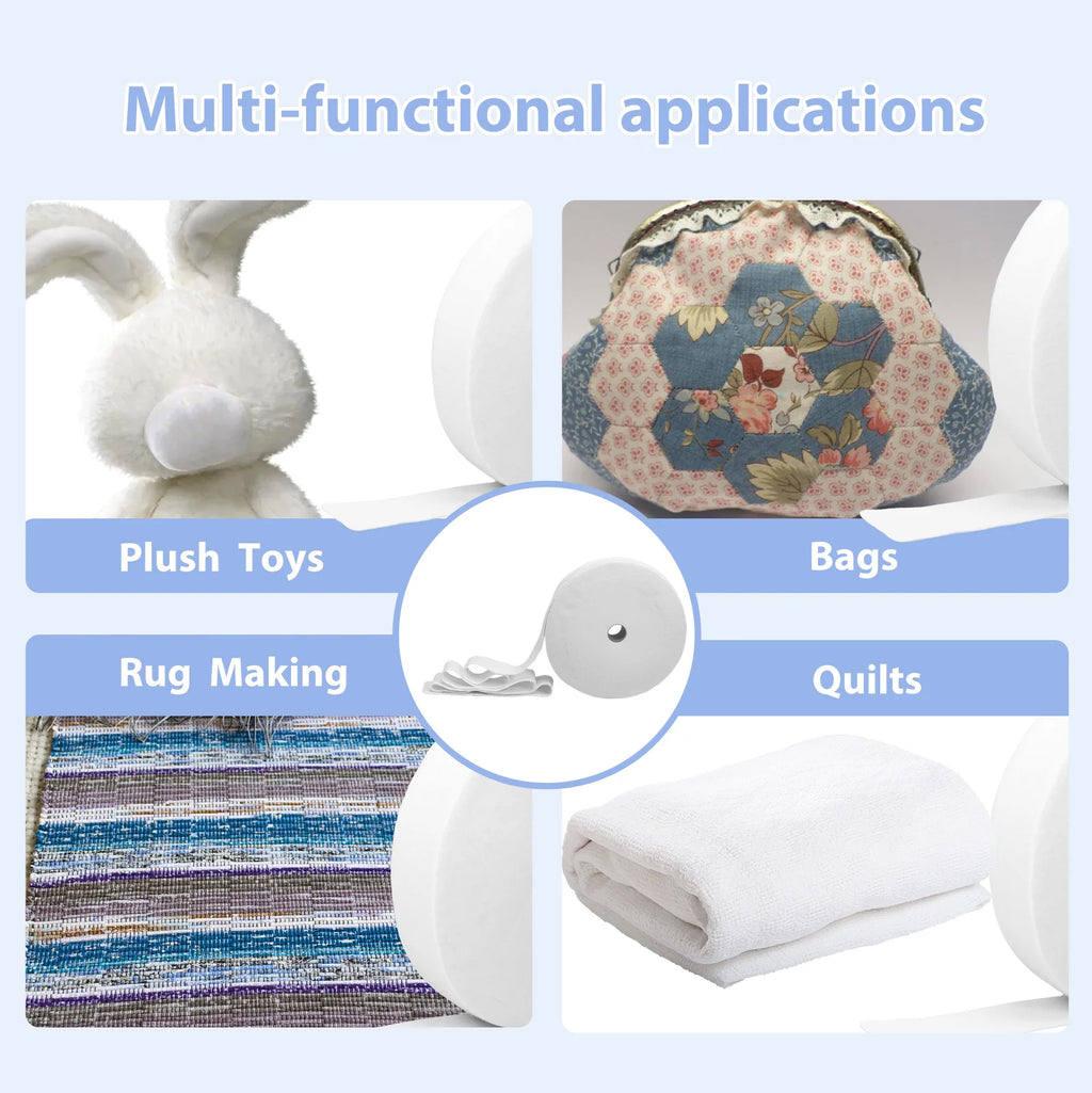 Jelly Roll Batting Strips for Rugs and Quilting Crafts