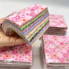 150-Piece Cotton Fabric Squares for Quilting & Crafts