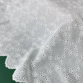 Floral Embroidery Cotton Lace Fabric | Hollow Out | 135cm Wide | Sold by the Yard