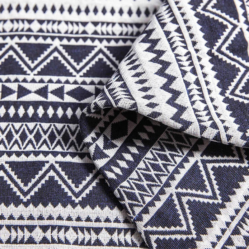Ethnic Print Linen-Cotton Blend Fabric — By the Meter