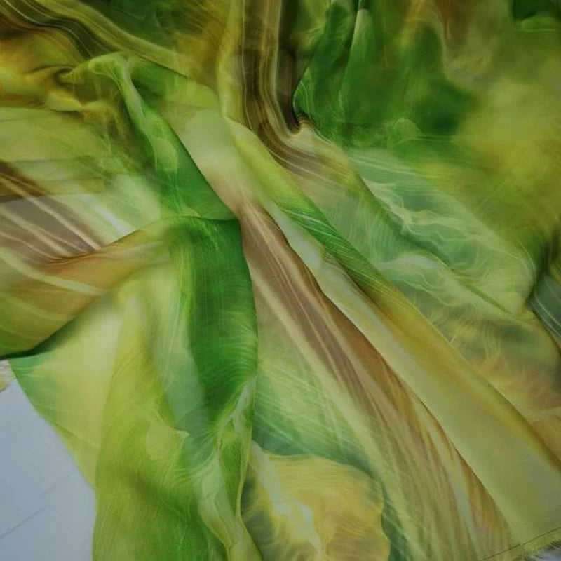 30D Gradient Chiffon Fabric – Semi-Sheer & Elegant | 150 cm Wide (59 in)