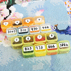 Caja de almacenamiento para Diamond Painting — Organizador de 28 a 64 compartimentos para abalorios, cuentas y materiales de manualidades