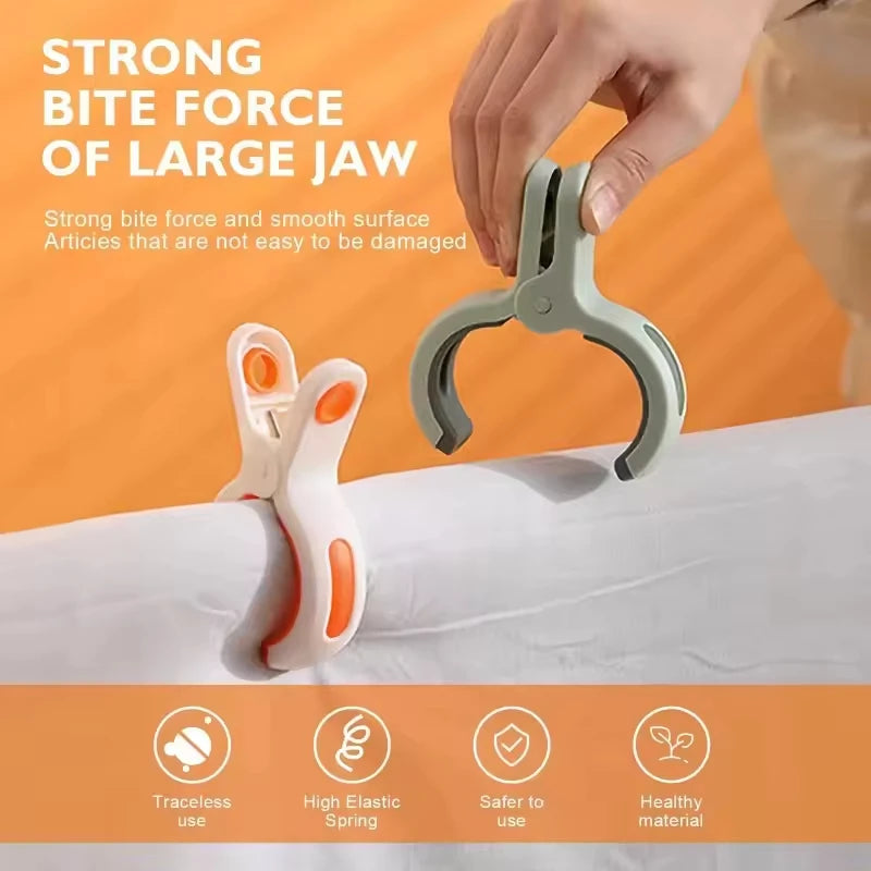 Pinzas de playa/para acolchar – Pinzas de ropa de plástico grandes, resistentes al viento y reutilizables para mantas, toallas y telas