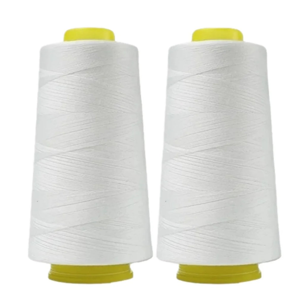 Serger Thread 100% Polyester – 3000 Yards per Roll | Black & White Cones