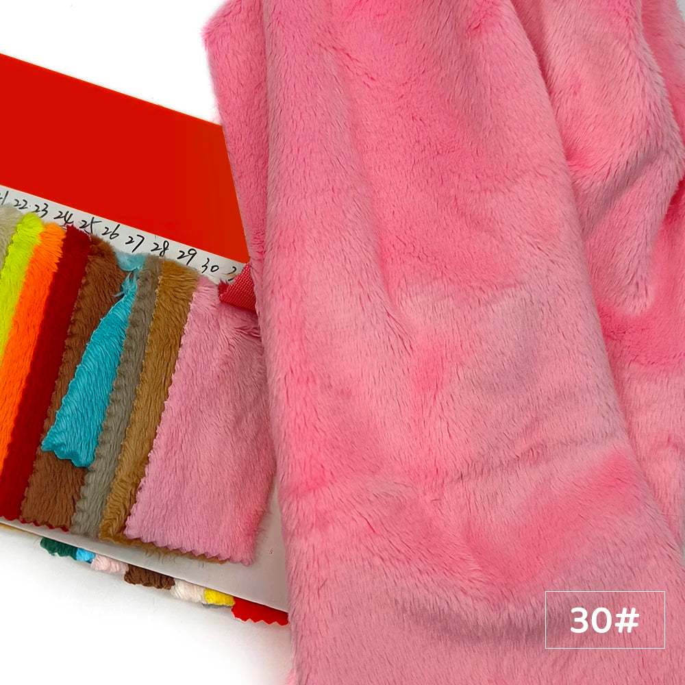 5mm Plush Faux-Fur Fabric – Soft Pile, 45x50cm, 30 Colors