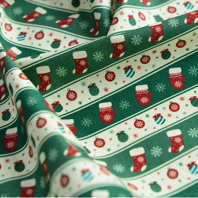 100% Cotton Christmas Print Fabric, 140cm Wide
