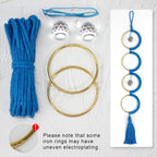 Kit Atrapasueños de Macramé Bohemio – Decoración DIY de Pared y Ventana con Anillo de Cristal