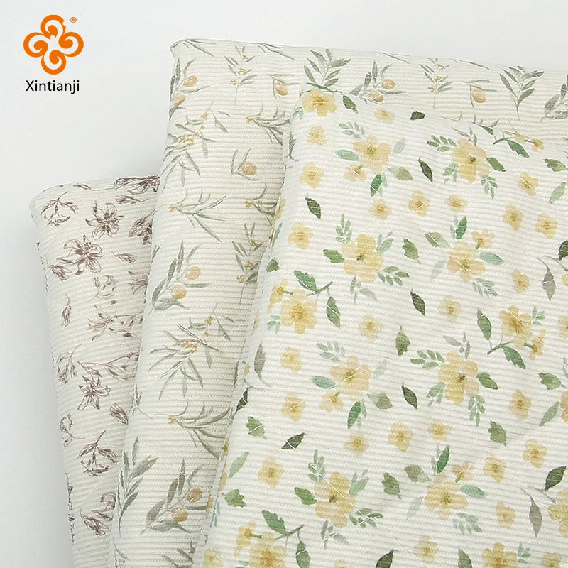 Pre-Quilted Floral Fabric – 59" Wide Polyester-Cotton Blend | Winter Coats, Bags & Home Décor (3 Lengths)