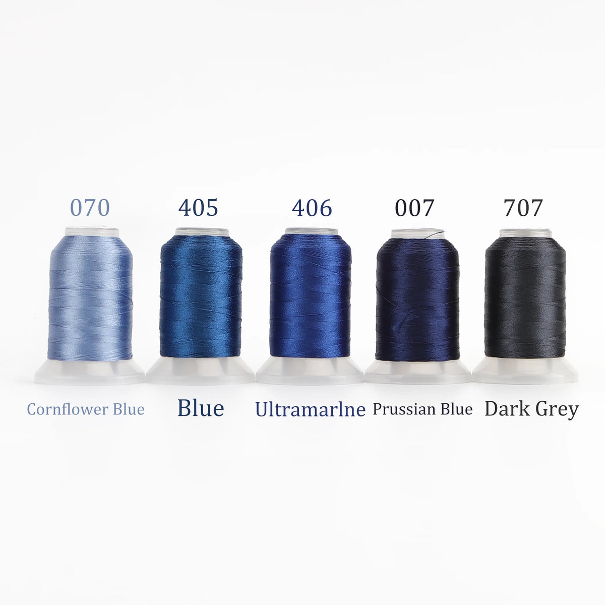 Premium 40WT Polyester Machine Embroidery Thread Set – 4 or 5 Coordinated Spools, 500m (550yd) Each
