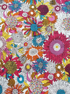 145cm Floral Cotton Poplin Fabric, 50cm Piece