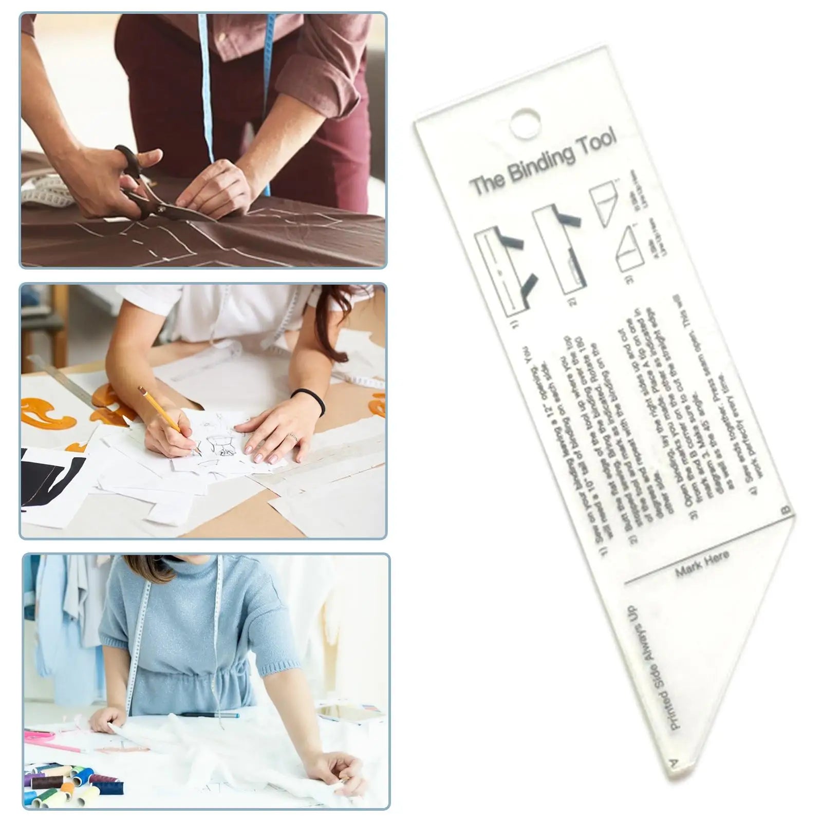 Acrylic Binding Ruler — 8.3 Inch Quilting Tool