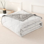 Plaid Summer Quilt - Lightweight Washed Cotton Feel Comforter