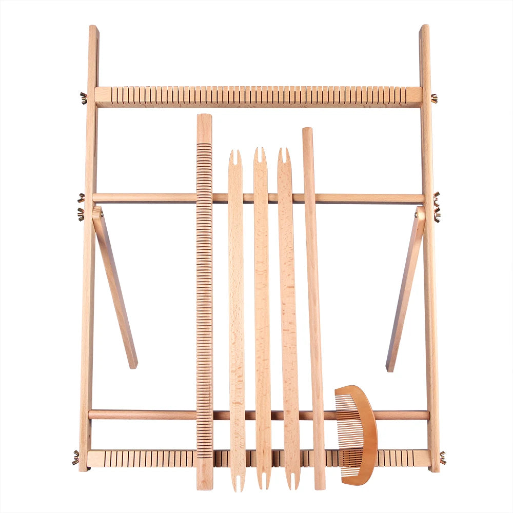 Wood DIY Weaving Loom – Beech Frame Tapestry & Carpet Knitting Tool
