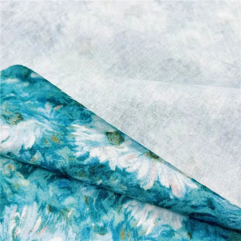 Oil Painting Floral Print Cotton Fabric – Retro Style | 110 cm Wide (43 in)
