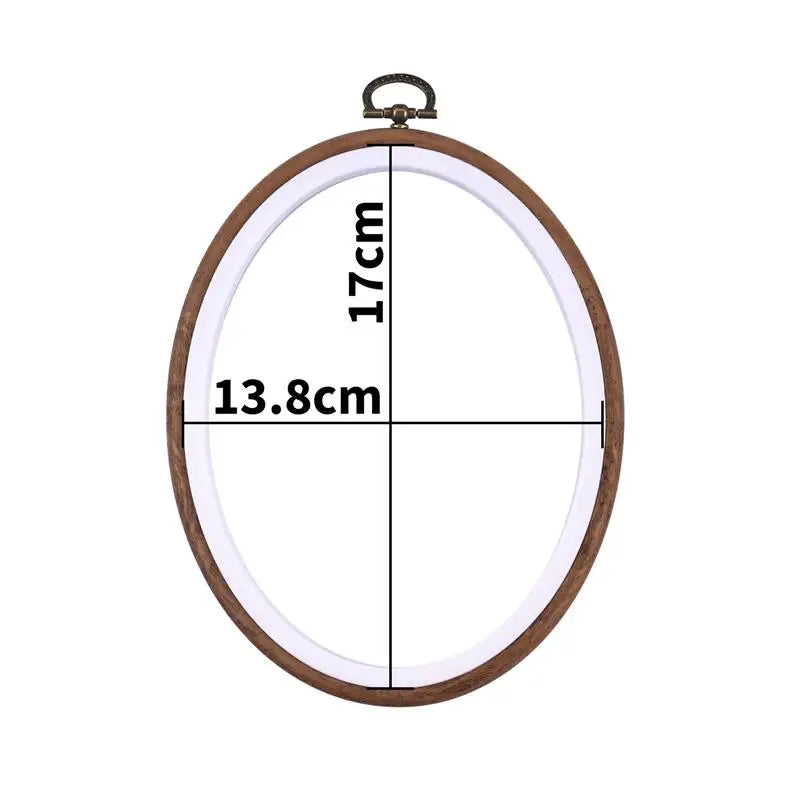 Wood-Grain Embroidery Hoop – Round & Oval Sizes