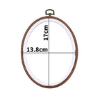Wood-Grain Embroidery Hoop – Round & Oval Sizes