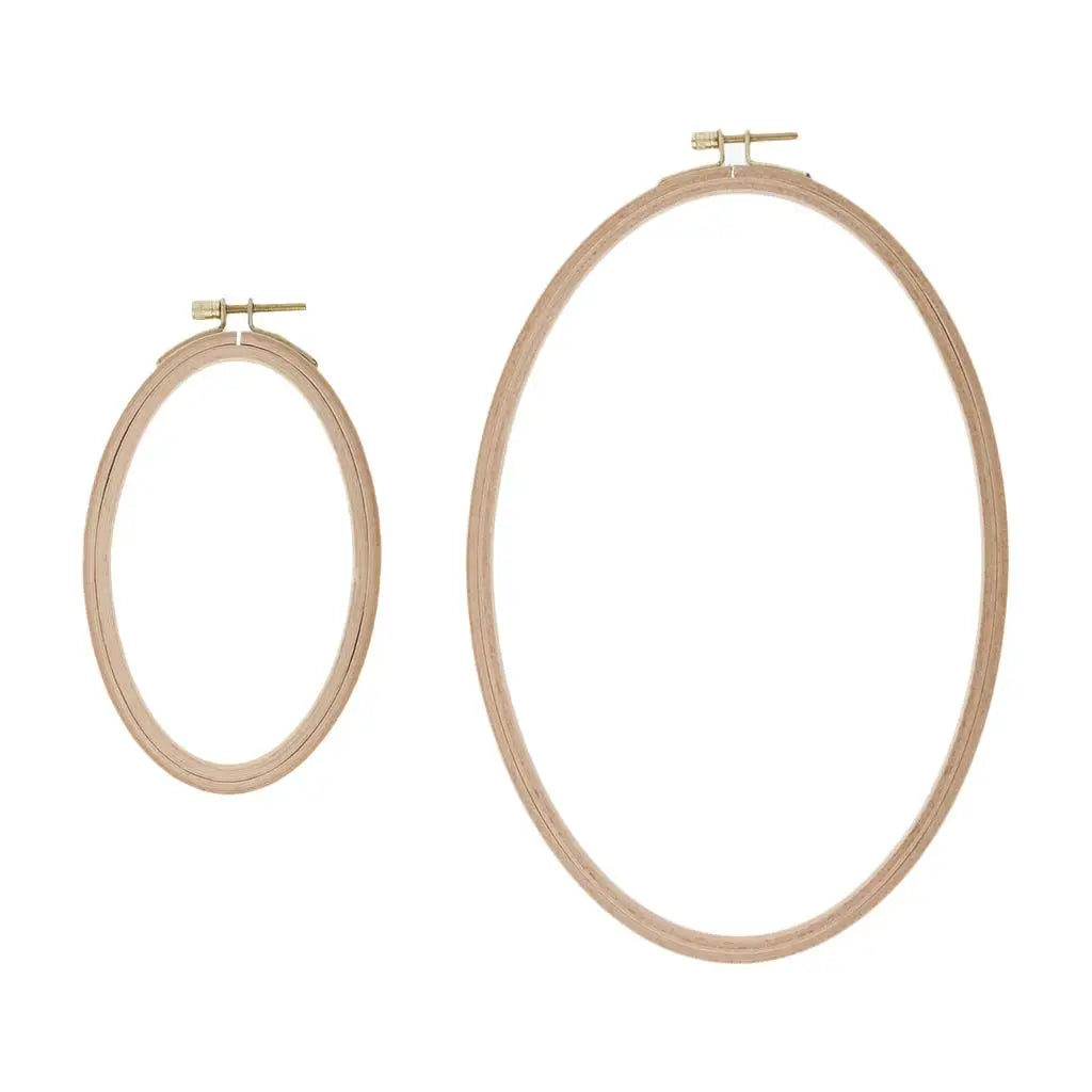 Oval Beech Wood Embroidery Hoops