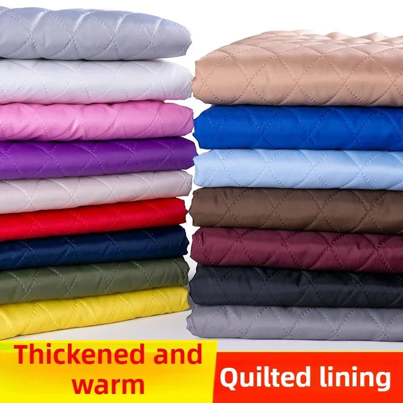 Thickened Quilted Lining Fabric – 59" Wide Polyester Geometric Liner for Coats, Jackets & Vests (Sold by the Meter)