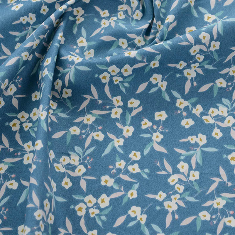 Floral Printed 100% Cotton Twill Fabric – 63" Wide, Sold by the Half Meter | Quilts, Bedding & DIY Sewing