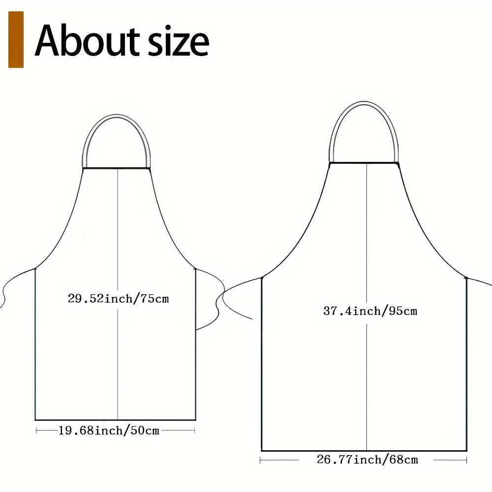 Cute Cat Print Kitchen Apron – Cartoon Cats with Hearts & Stars | Polyester Waist Apron for Cooking, Baking & Crafting
