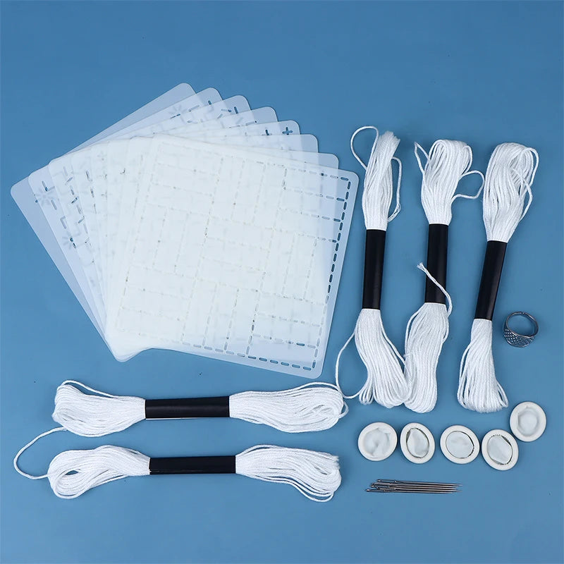PET Embroidery & Quilting Stencil Templates – Reusable Pattern Stencils for Fabric Crafts (8 or 12 pcs)